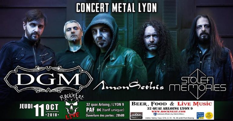 DGM + Amon Sethis + Stolen Memories, Rock'n'Eat, Lyon, photo de concert Noise Injection