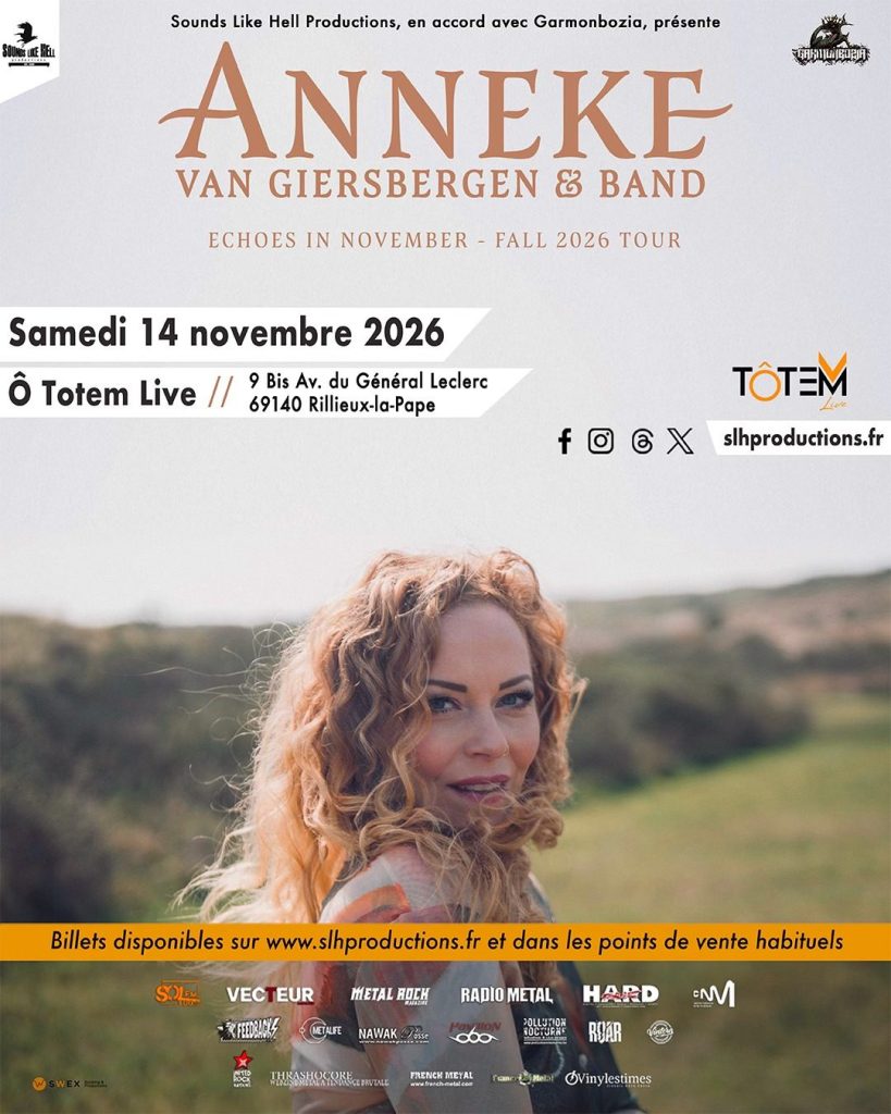 Anneke van Giersbergen en concert à Lyon le 14/11, une date à ne surtout pas manquer 1