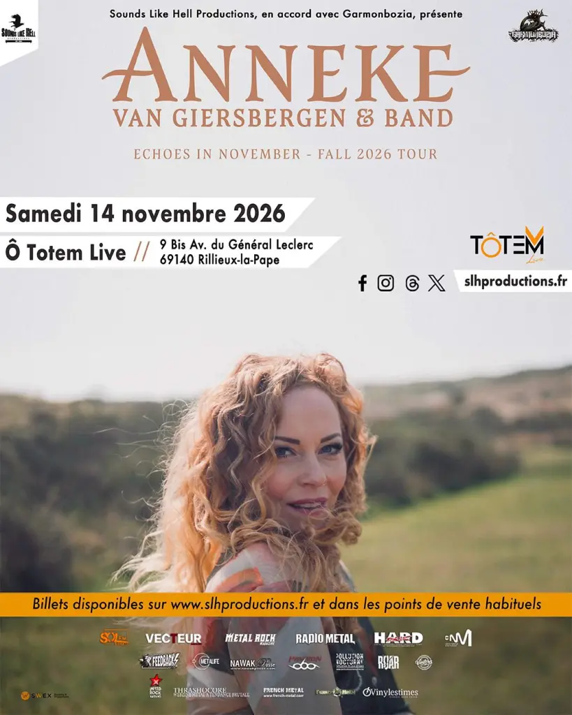 Anneke van Giersbergen en concert à Lyon le 14/11, une date à ne surtout pas manquer 1