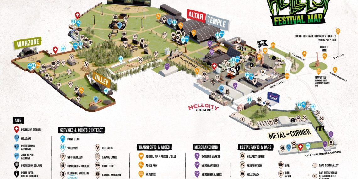 Hellfest 2026 dévoile sa nouvelle map, et les festivaliers scrutent déjà chaque mètre carré de Clisson
